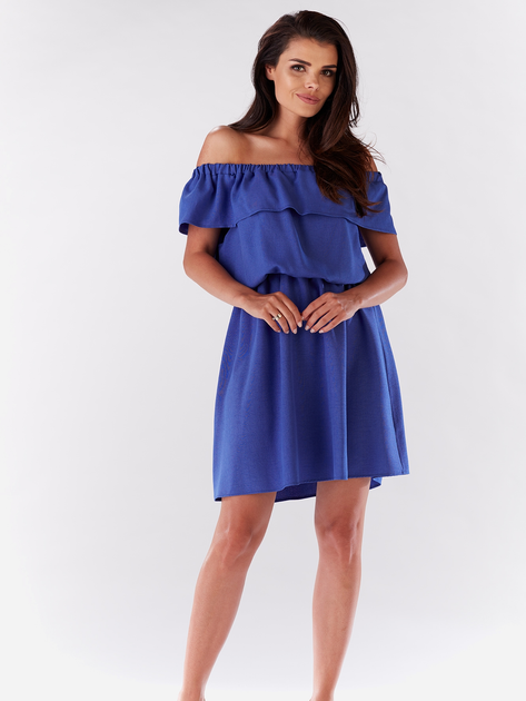 Плаття коротке літнє жіноче Awama A185 XL Синє (5902360590403) - зображення 1