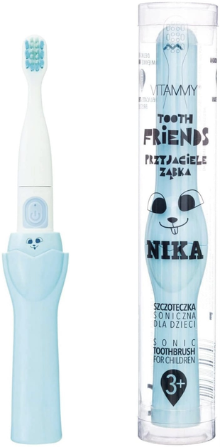Elektryczna szczoteczka do zębów Vitammy Tooth Friends Light Blue Nika (5901793640846) - obraz 1