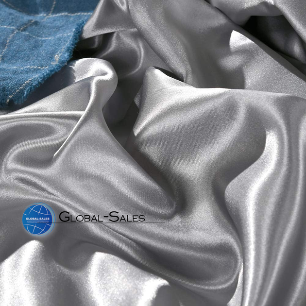Атласное Серебряное полуторное постельное белье Moka Textile 145*210 - Фото 5 Атласное Серебряное полуторное постельное белье Moka Textile 145*210 - изображение 5