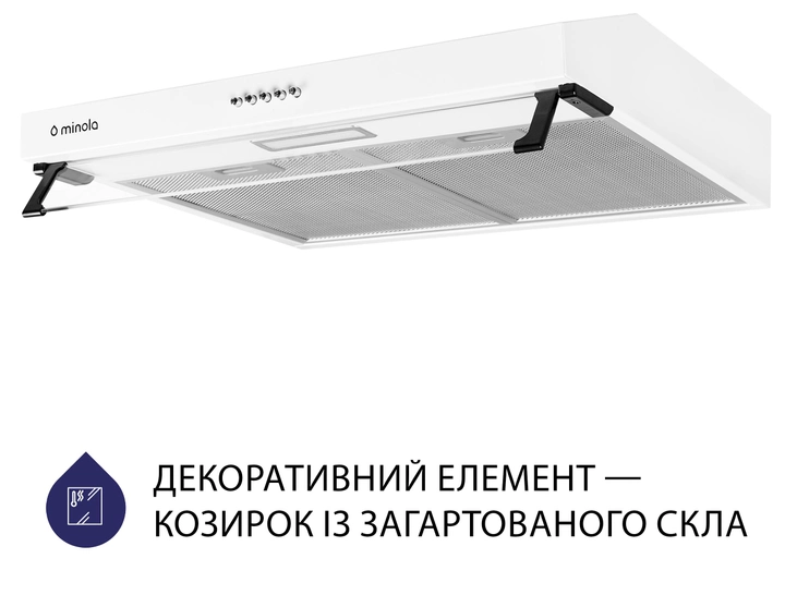 Витяжка Minola HPL 614 WH (плоска) - изображение 4