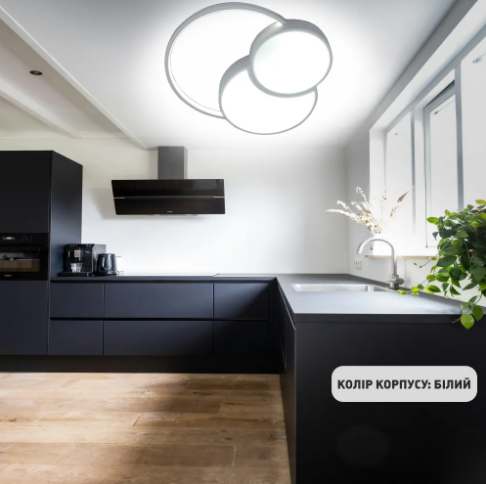 Управляемая светодиодная люстра Esllse ECONOMICO 60W 3R-500х430х50-WHITE - Фото 4 Управляемая светодиодная люстра Esllse ECONOMICO 60W 3R-500х430х50-WHITE - изображение 4