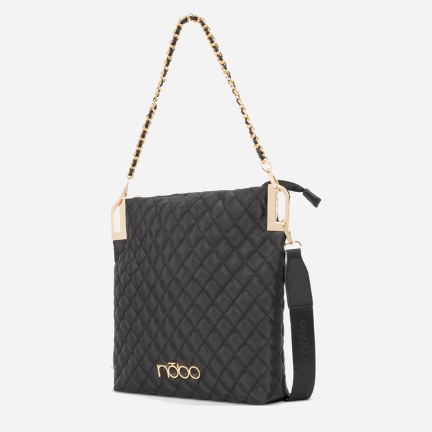 Сумка планшет через плече жіноча тканинна середня Nobo NBAG-R1512-C020 Чорна (5904619224947) - зображення 3