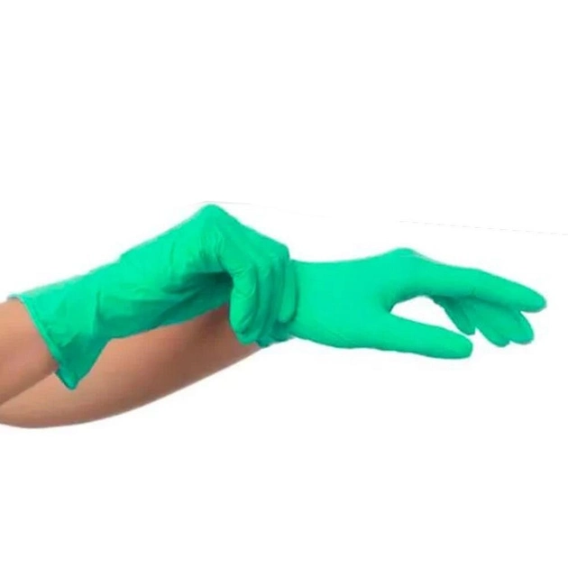 Перчатки нитриловые CEROS Fingers Green, 100 шт (50 пар), XS - изображение 2