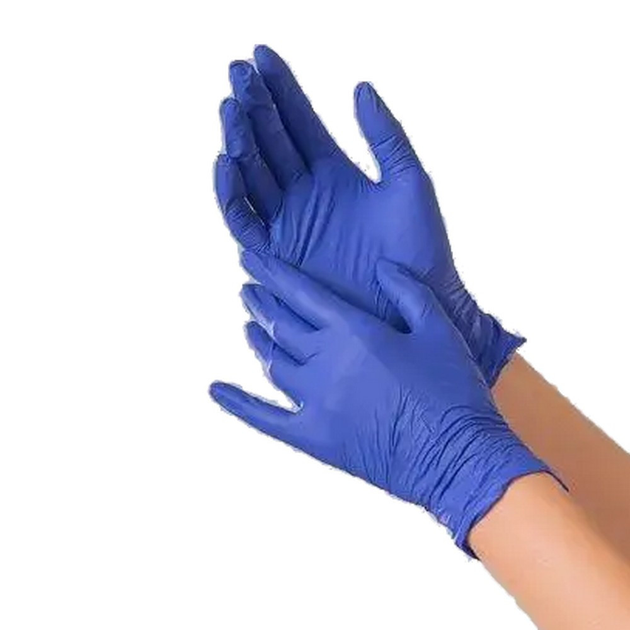 Рукавички нітрилові CEROS Fingers Cobalt Blue, 100 шт (50 пар), M - зображення 2