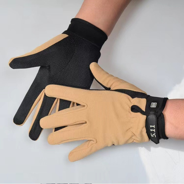 Тактические перчатки легкие без пальцев размер XL ширина ладони 10-11см, хаки - изображение 2