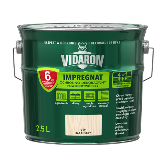 Просочення захисно-декоративне Vidaron Impregnat V17 Вибілений дуб 2,5 л - зображення 1