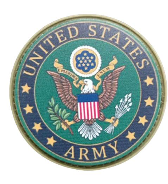 Шеврон патч ПВХ "Армія США" на ліпучці велкро - зображення 1