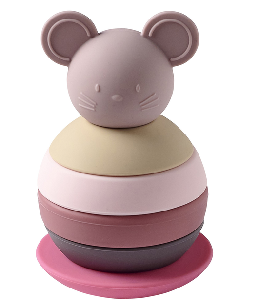 Розвиваюча іграшка Nattou Roly-poly Рожева мишка (5414673875356) - зображення 1