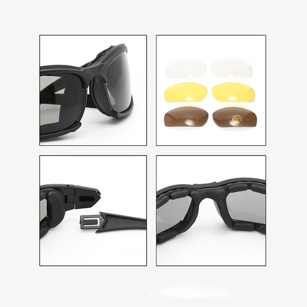 Солнцезащитные очки со сменными линзами X7 (чёрные) - изображение 2