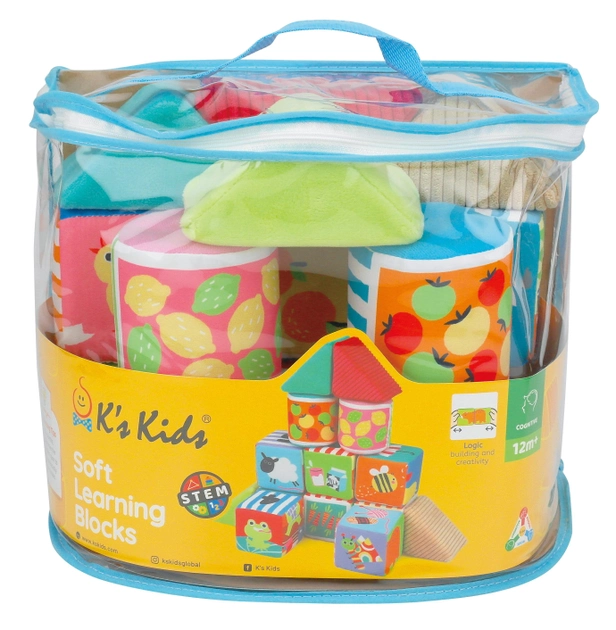 Розвиваюча іграшка K'S Kids М'які кубики 14 шт (4892493108686) - зображення 1