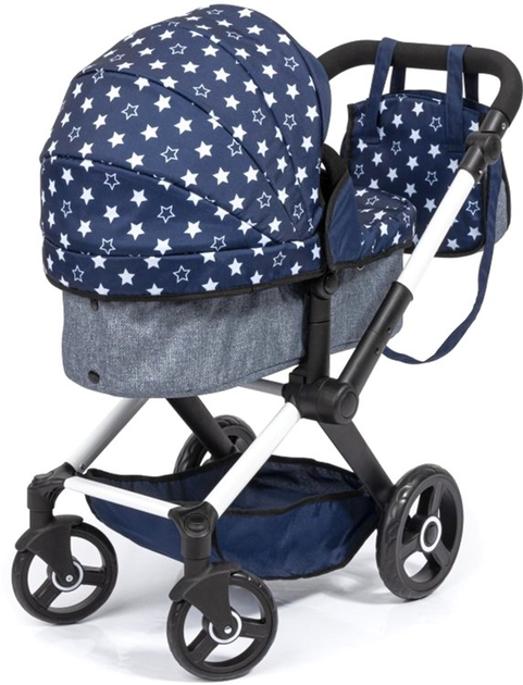 Wózek głęboki dla lalki Bayer XEO 70 cm Blue/White (4003336170153) - obraz 4