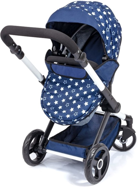 Wózek głęboki dla lalki Bayer XEO 70 cm Blue/White (4003336170153) - obraz 7