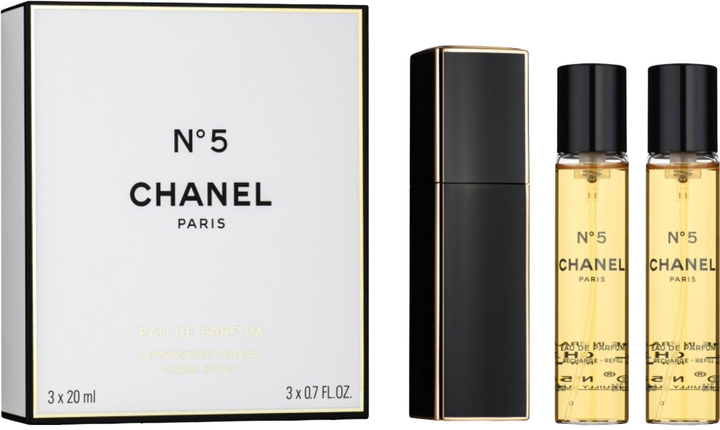 Zestaw damski Chanel Woda perfumowana Chanel No.5 20 ml + Wymienny wkład 2 x 20 ml (3145891254075) - obraz 1
