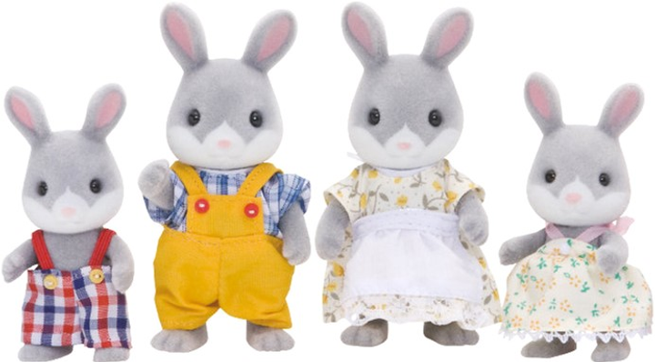 Zestaw figurek Epoch Sylvanian Families Rodzina szarych królików 4 szt (5054131040300) - obraz 2