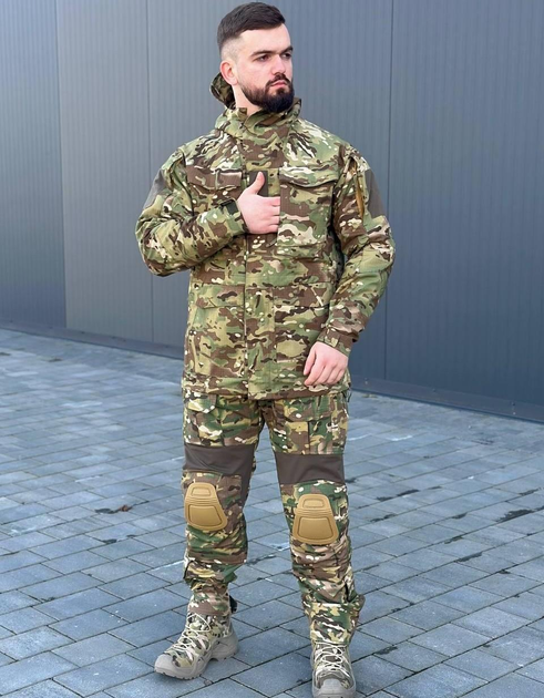 Тактична форма Multicam військовий костюм мультикам, Multicam комплект із наколінниками форма для ЗСУ XL - зображення 1