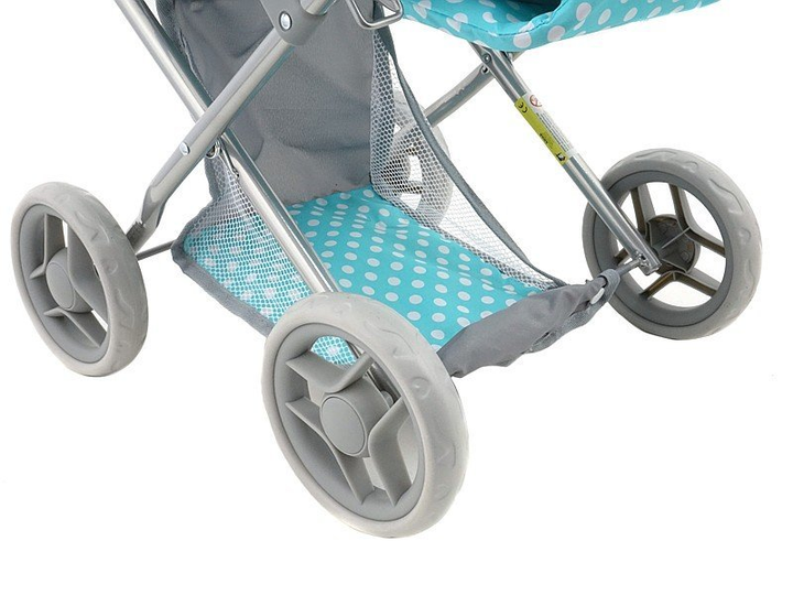 Коляска для ляльки Adar М'ята з білими точками 60 см Mint/Grey (5901271533936) - зображення 3