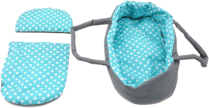 Коляска для ляльки Adar М'ята з білими точками 60 см Mint/Grey (5901271533936) - зображення 4