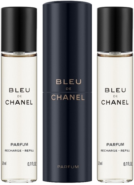 Zestaw męski Chanel Perfumy Chanel Bleu de Chanel Parfum Twist and Spray 20 ml + Wymienny wkład 2 x 20 ml (3145891071207) - obraz 1