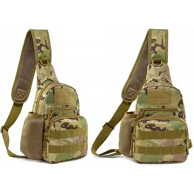 Рюкзак тактичний на одне плече AOKALI Outdoor A14 20L Camouflage CP - зображення 2