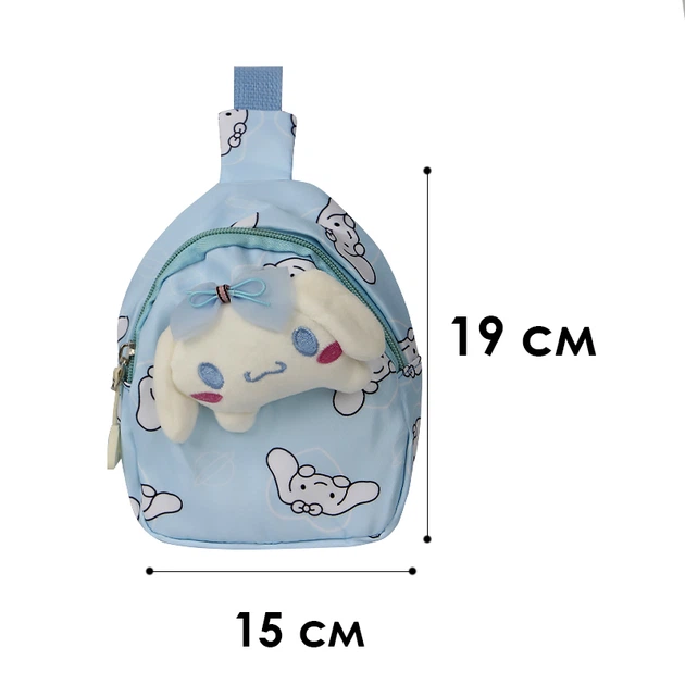 Дитяча сумка Lesko TD-34 Kuromi Blue з аніме через плече на одне відділення з ремінцем - зображення 8