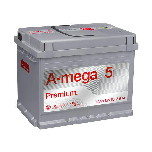 Аккумулятор авто Мегатекс A-mega Premium (M5) 6СТ-60-А3 (прав) ТХП 600 - изображение 1