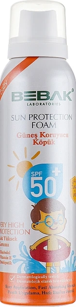 Детская солнцезащитная пенка - Bebak Laboratories Very High Protection Sun Foam SPF50 150ml (1167032-1555612-2) - Фото 1 Детская солнцезащитная пенка - Bebak Laboratories Very High Protection Sun Foam SPF50 150ml (1167032-1555612-2) - изображение 1