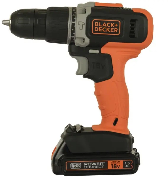 Дрель-шуруповерт аккумуляторная ударная Black+Decker BCD003C1 - изображение 3