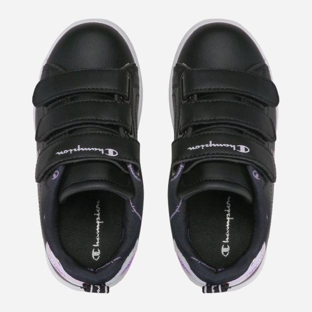 Sneakersy dziecięce dla dziewczynki na rzepy Champion S32514-KK003 34 Czarne (8054112707687) - obraz 3