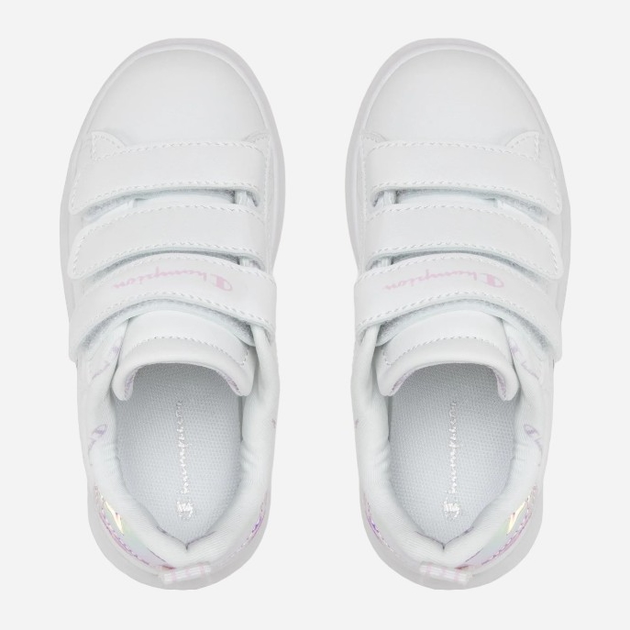 Sneakersy młodzieżowe dla dziewczynki na rzepy Champion S32514-WW009 35 Białe (8054112707717) - obraz 3