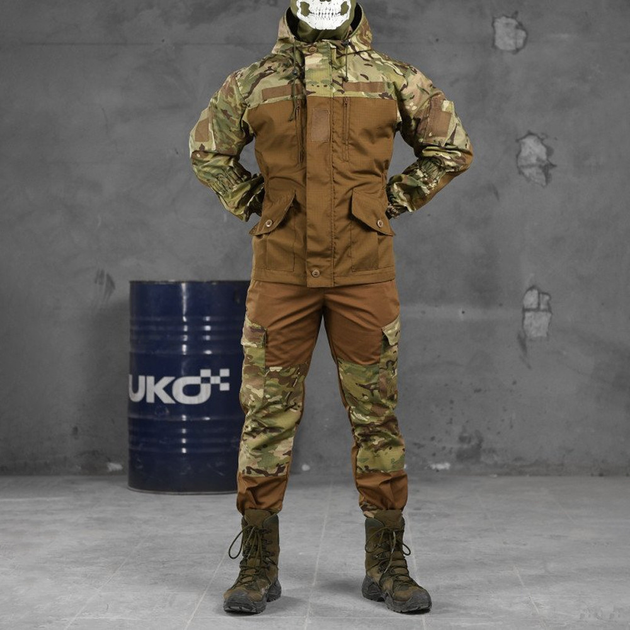 Мужской костюм Горка "7.62 Tactical Commando" рип-стоп куртка + брюки с подтяжками мультикам размер M - изображение 1