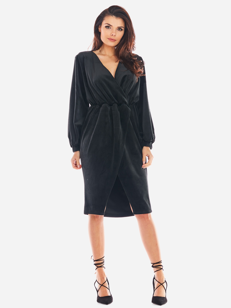Плаття міді жіноче Awama A406 XL Чорне (5902360553040) - зображення 1