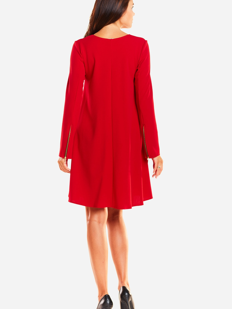 Sukienka krótka jesienna damska Awama A247 S-M Czerwona (5902360525801) - obraz 2