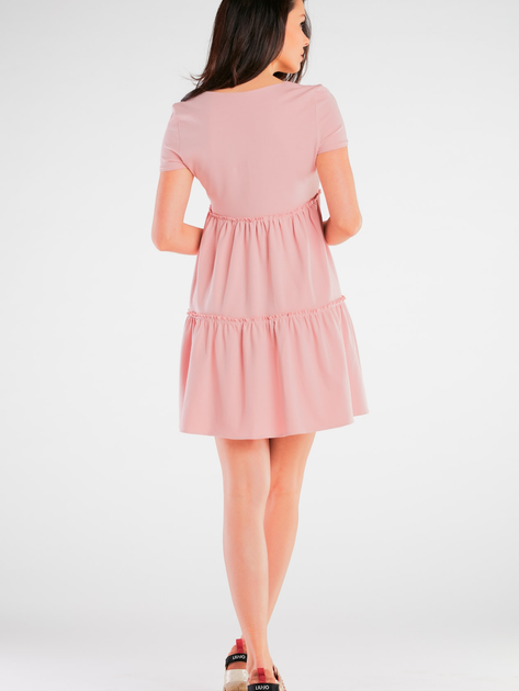 Sukienka trapezowa damska mini Infinite You M244 M Różowa (5902360557987) - obraz 2