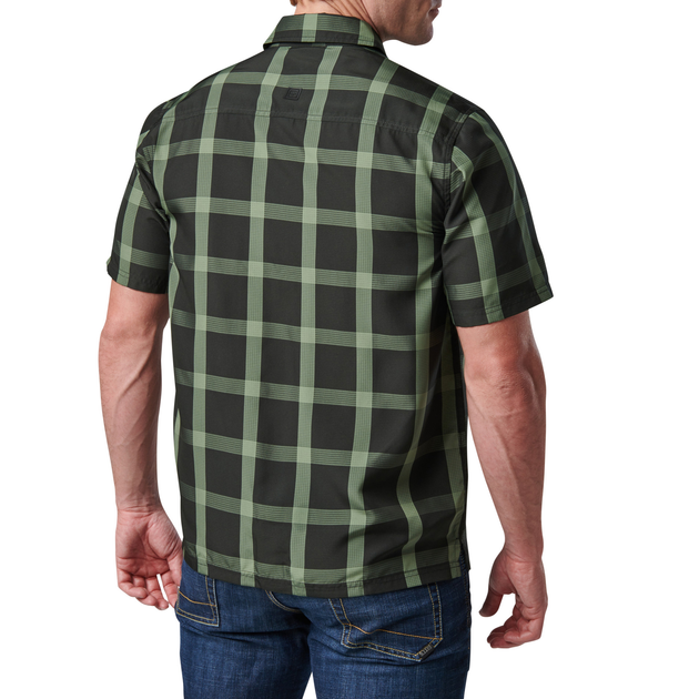 Рубашка тактическая 5.11 Tactical Nate Short Sleeve Shirt XL Black Plaid - изображение 2