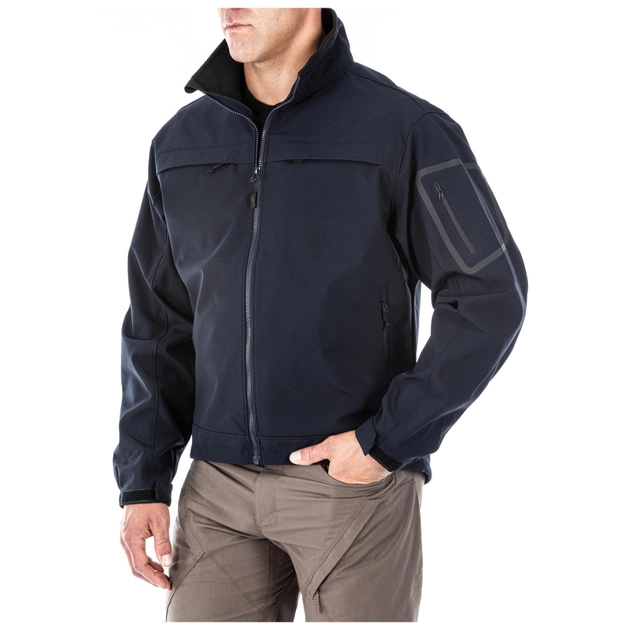 Куртка тактическая для штормовой погоды 5.11 Tactical Chameleon Softshell Jacket 2XL Dark Navy - изображение 2