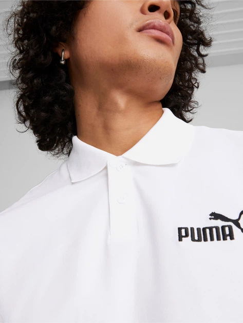 Поло чоловіче Puma Ess Pique 586674-02 L Біле (4063697399457) - зображення 4