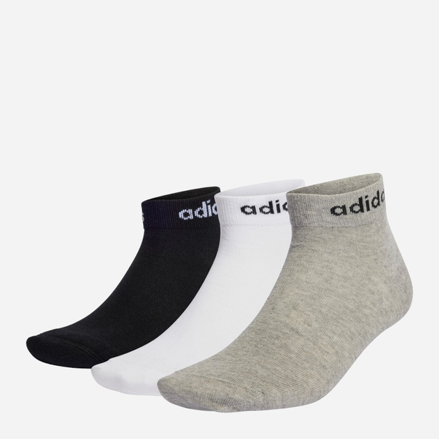 Набір чоловічих шкарпеток 3 пари Adidas C Lin Ankle 3P IC1306 40-42 Чорний/Білий/Сірий (4066746443217) - зображення 1