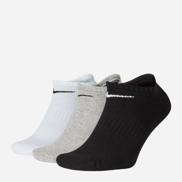 Набір чоловічих шкарпеток 3 пари Nike U Everyday Cush Ns 3PR SX7673-901 42-46 Чорний/Білий/Сірий (888408294562) - зображення 1