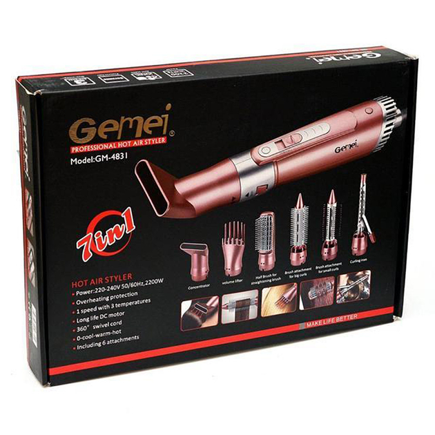 Стайлер для волосся Gemei GM-4831 сім в одному. - зображення 4