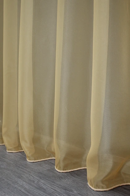 Тюль VR-Textil 753т Омбре шифон Золотистий із білим 250х250 см (42-0989) - зображення 8