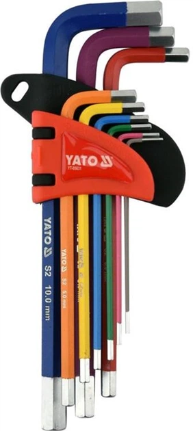 Ключі шестигранні Yato YT-05631 М1.5-10 мм Г-подібні 2-сторонні HRC 58-62 S2 (5906083067297) - зображення 2