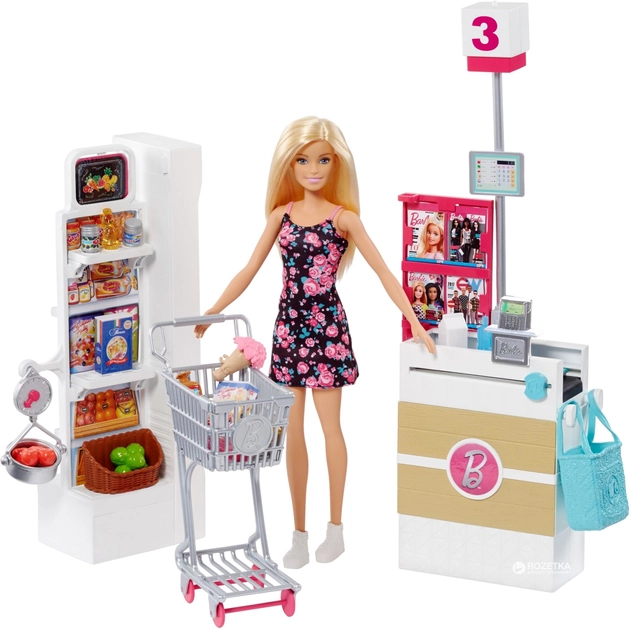 Zestaw Barbie "W supermarkecie" (887961632309) - obraz 1