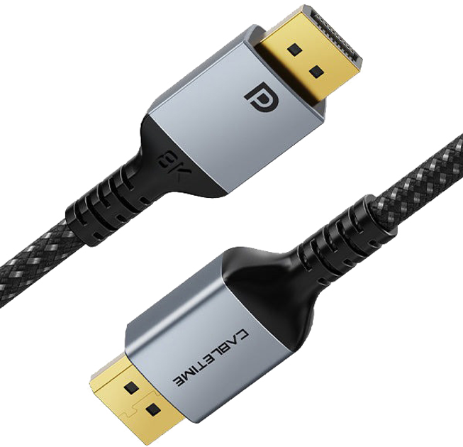 Фото - Кабель  CABLETIME DisplayPort v1.4 8K 60 Hz, 4K 144 Hz, 2K 165 Hz, 1080P 240 Hz 3 м Black (CD11N)