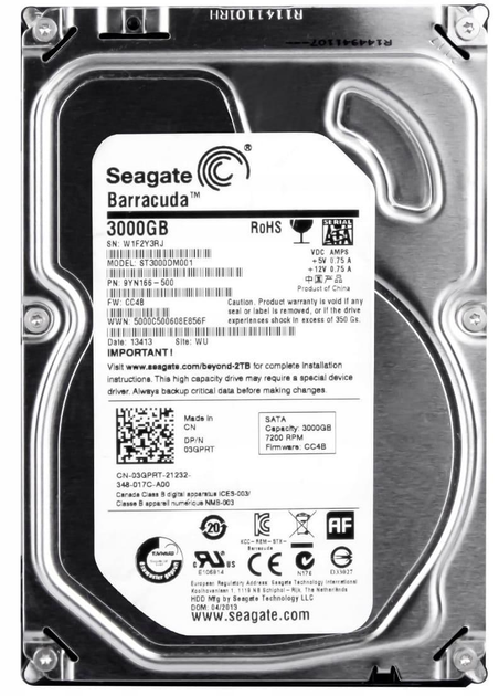Жорсткий диск Seagate 3.5 Desktop HDD 3Tb (ST3000DM001) Б/в – фото ...