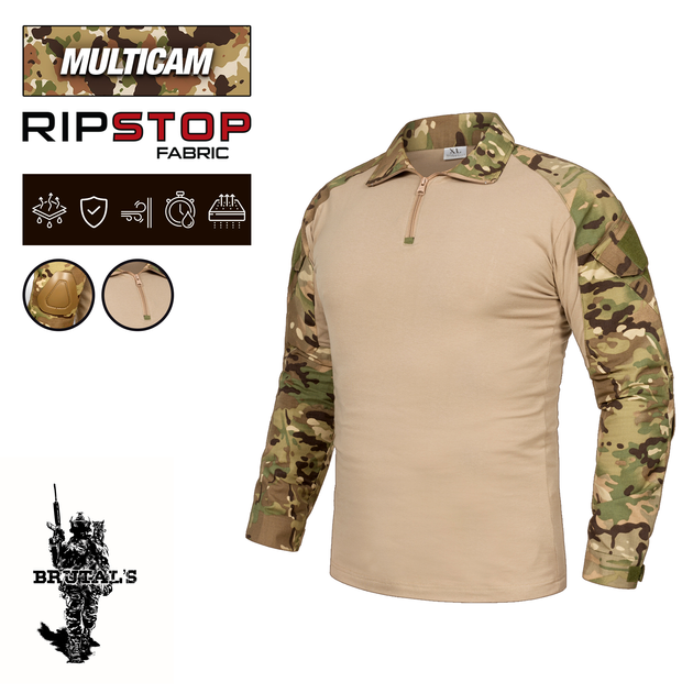 Тактическая рубашка ВСУ, убакс, мультикам, Brutals UBACS multicam, р.L - изображение 1