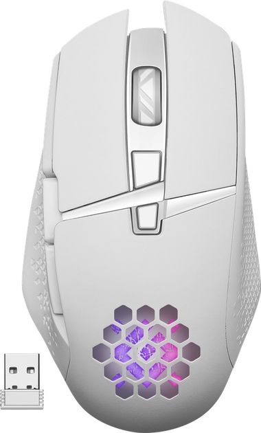 Mysz gamingowa bezprzewodowa Defender Glory GM-514 Wireless LED White (4745090820515) - obraz 1