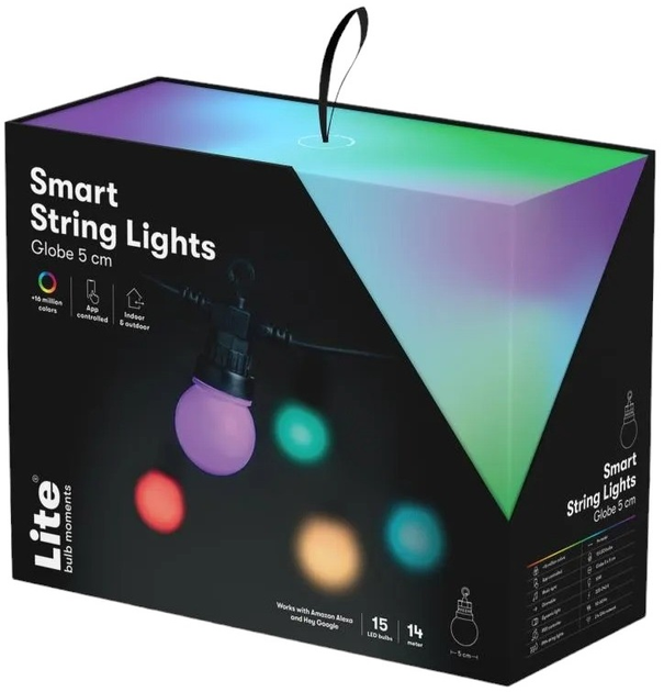 Girlanda LED Lite Bulb Moments Smart Light Chain kulka 5 cm (NSL911990) - obraz 2
