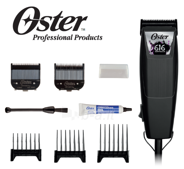 Машинка для стрижки Oster 616 SoftTouch 2 ножа 0,25и 3мм +3 насадки - изображение 2