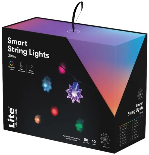 Світлодіодна гірлянда Lite Bulb Moments Smart Light Chain зірки (NSL911992) - зображення 2