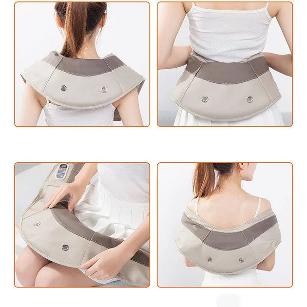 Вибромассажер Cervical Massage Shawls для шеи, плеч, спины и поясницы - изображение 7